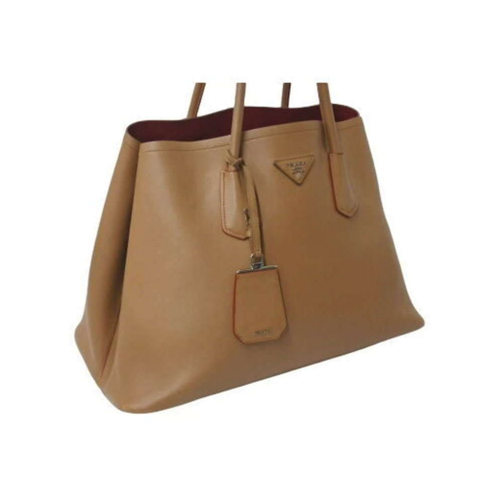 Prada Bag Two Brown Calfskin Triangular Leather R… - image 4